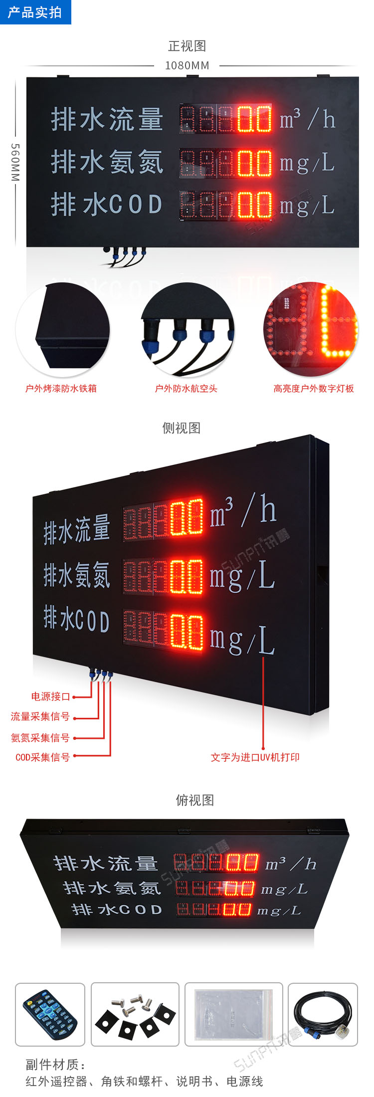 污水站監測顯示屏實拍 污水站監測顯示屏實拍