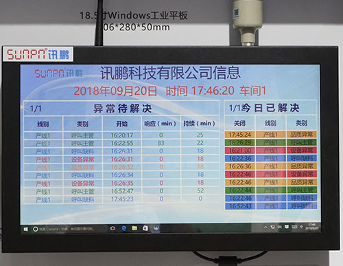 無線安燈呼叫報警系統設備狀態數據采集定制化andon看板-上海工博會展柜