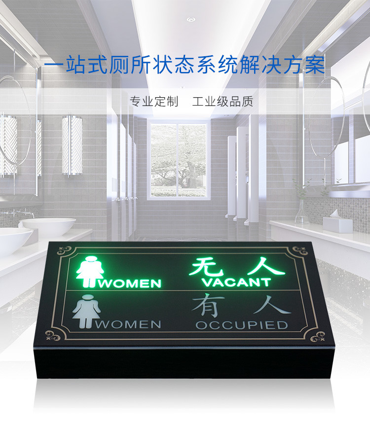 廁所有人無人狀態顯示屏產品引言