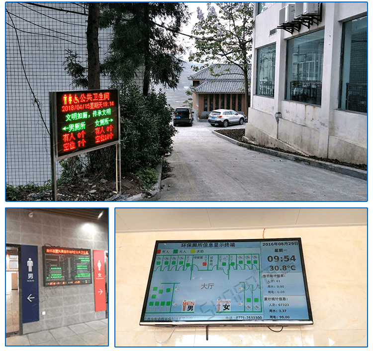 廁所有人無人狀態顯示屏應用場景