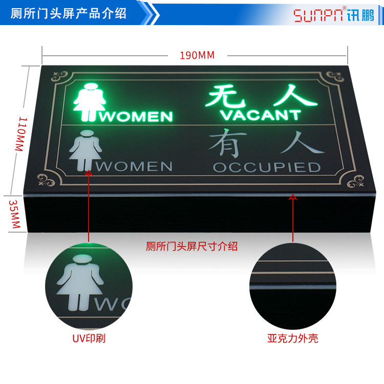 液晶廁所狀態(tài)匯總顯示系統(tǒng)產(chǎn)品實(shí)拍