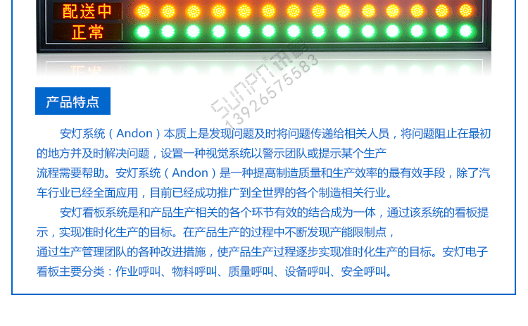 安燈系統(tǒng)電子看板產(chǎn)品介紹