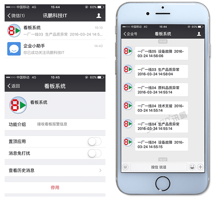 訊鵬無(wú)線安燈呼叫狀態(tài)系統(tǒng)軟件界面展示