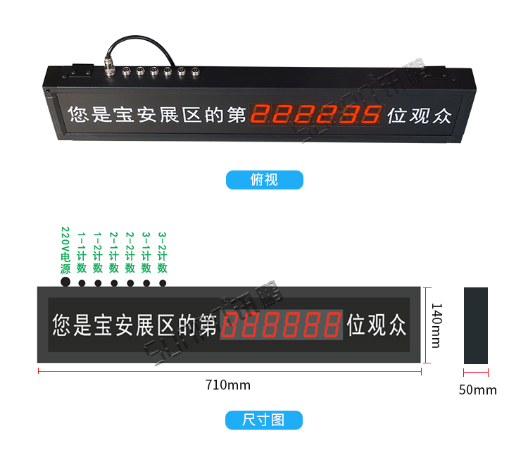 客流量計數(shù)器顯示屏實拍 客流量計數(shù)器顯示屏實拍