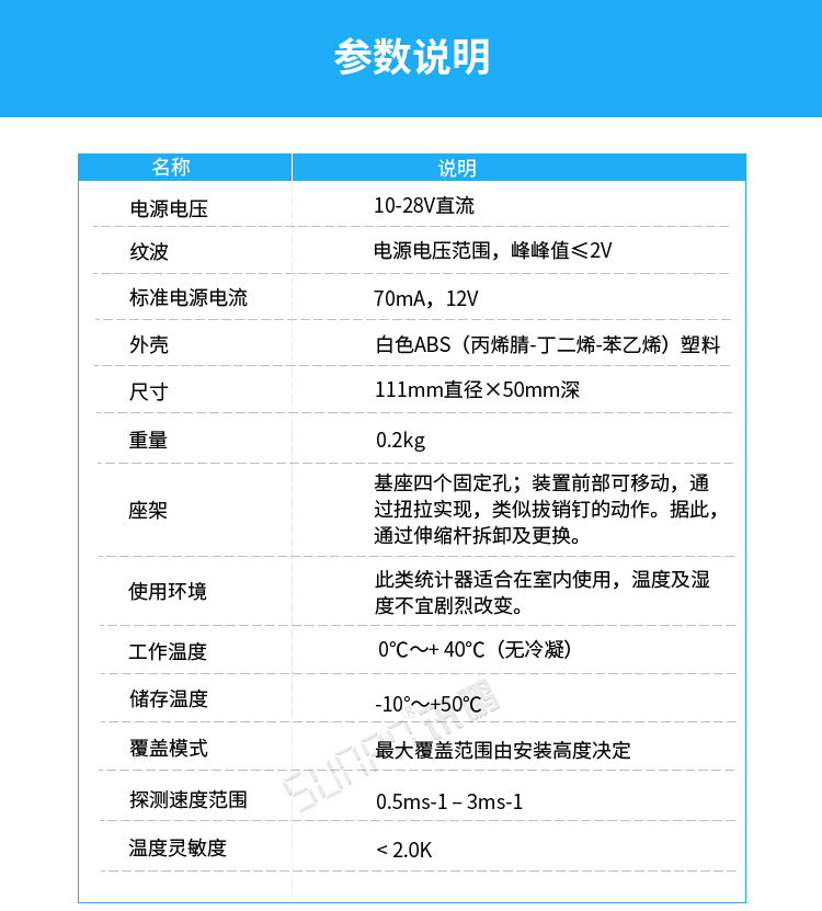 熱成像客流統計器產品參數 熱成像客流統計器產品參數