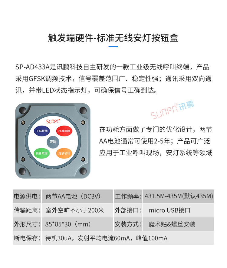 安燈系統產品參數