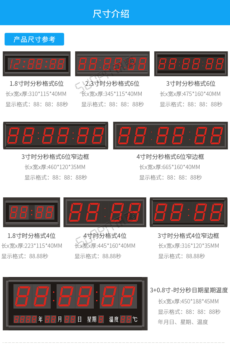 籃球比賽計時器尺寸參考