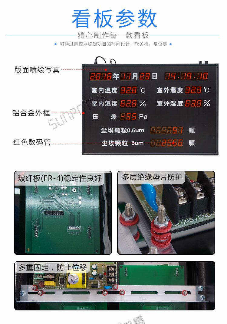 室內(nèi)外環(huán)境監(jiān)測顯示屏產(chǎn)品細節(jié)