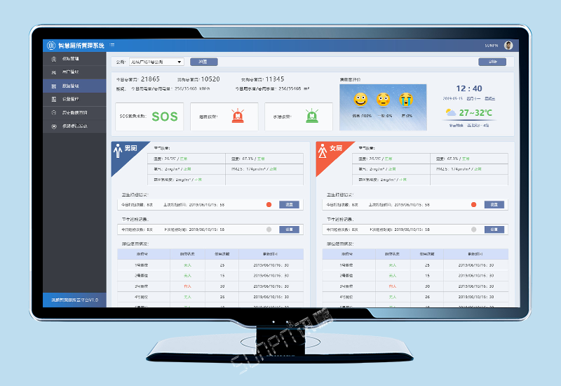 智慧公廁_公廁云平臺管理系統_智慧廁所管理軟件