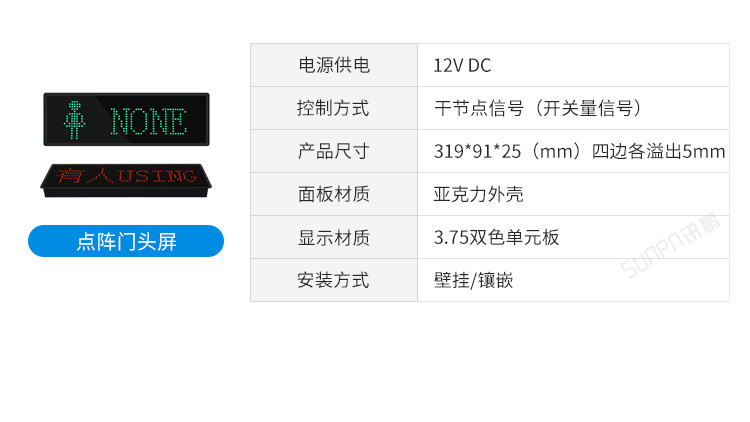 智慧公廁門(mén)頭狀態(tài)屏