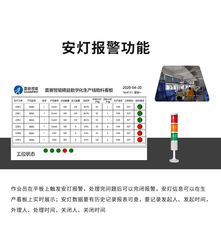 生產管理系統-安燈報警 生產管理系統-安燈報警