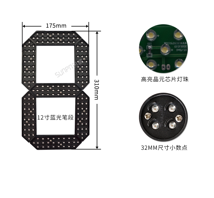 大型LED數字時鐘-細節說明