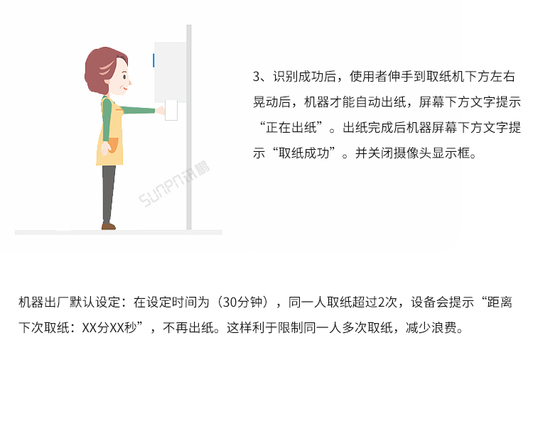 公廁人臉識別取紙機-操作說明