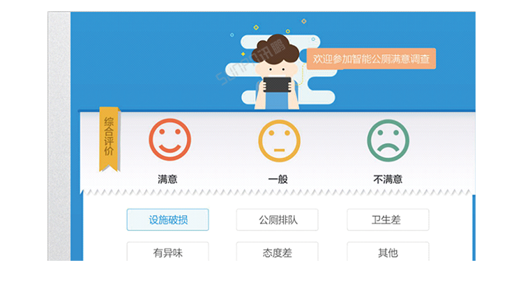 智慧公廁-滿意度調查問答界面