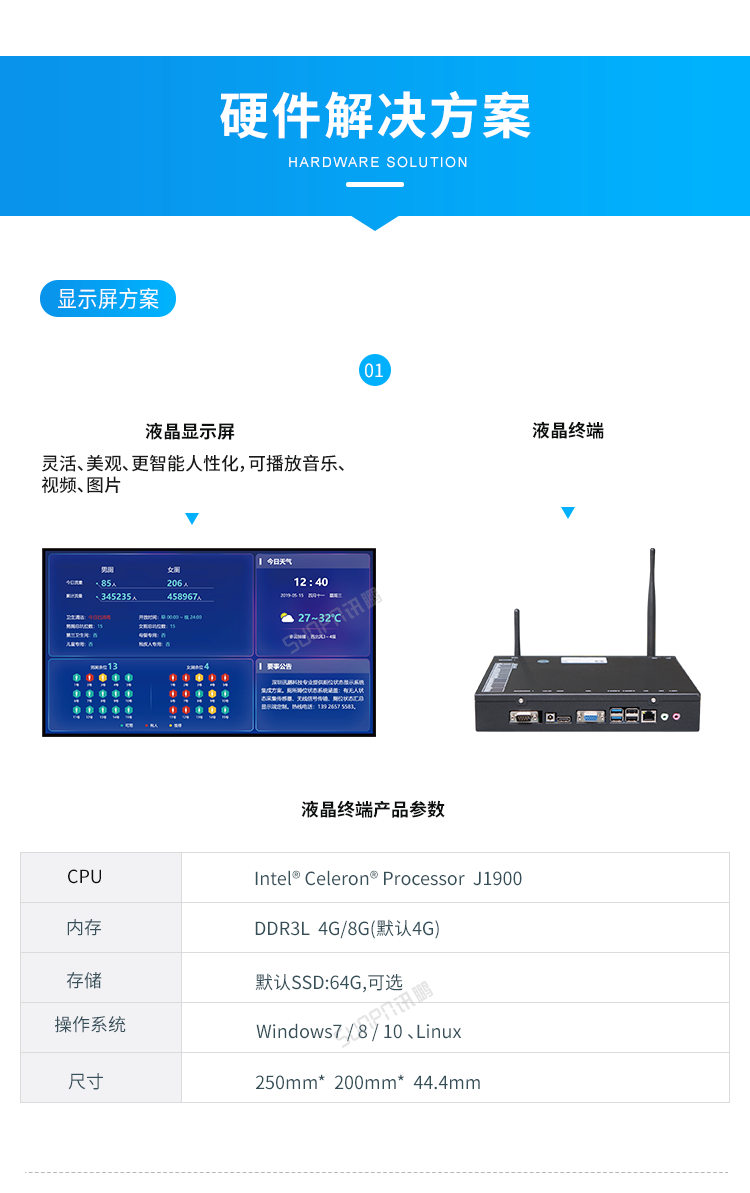 智慧公廁系統-顯示屏方案