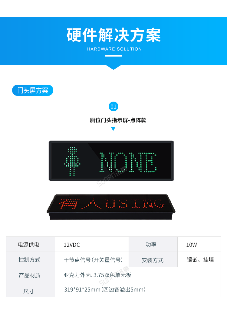 智慧公廁系統-門頭屏方案