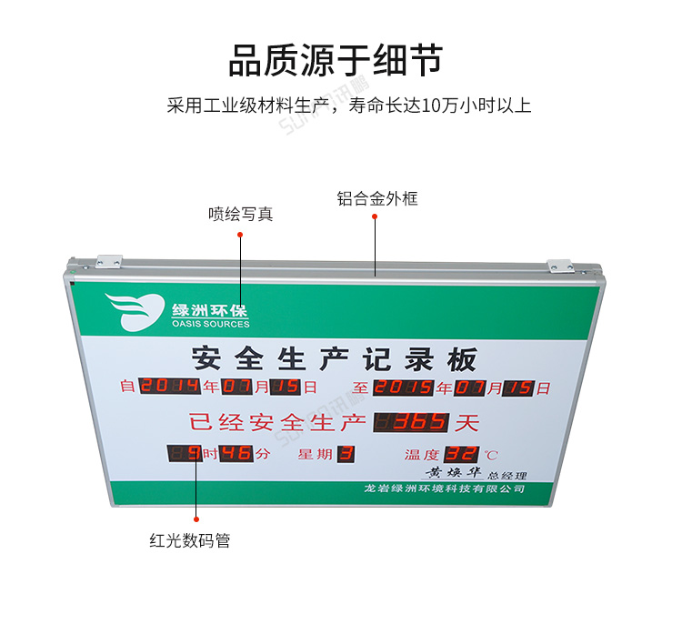 安全運行記錄牌-產(chǎn)品細節(jié)