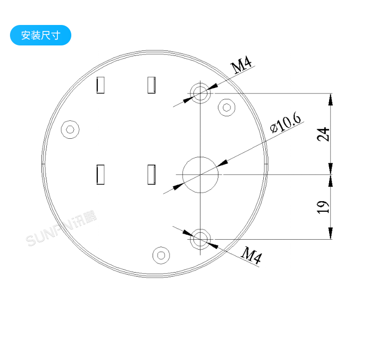免供電門鎖開關感應器-產品尺寸