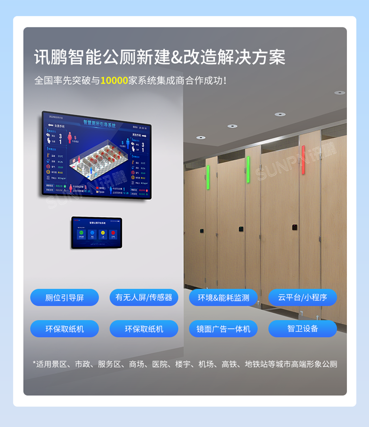 訊鵬智慧公廁系統(tǒng)解決方案
