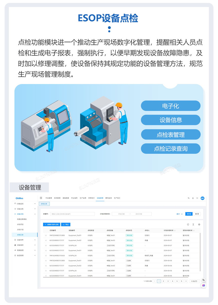 ESOP集成設備點檢模塊